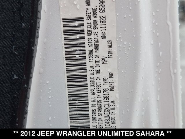 2012 Jeep Wrangler Unlimited Sahara