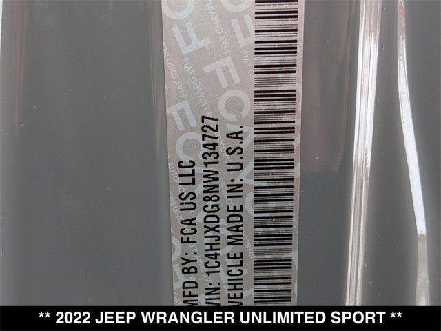 2022 Jeep Wrangler Unlimited Sport