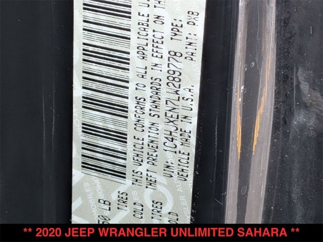 2020 Jeep Wrangler Unlimited Sahara