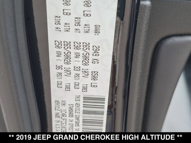 2019 Jeep Grand Cherokee High Altitude