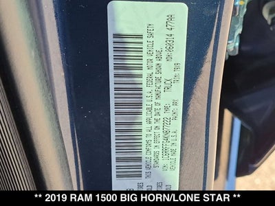 2019 RAM All-New 1500 Big Horn/Lone Star