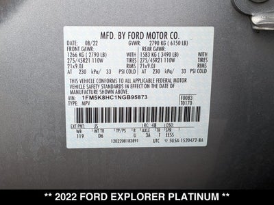 2022 Ford Explorer Platinum