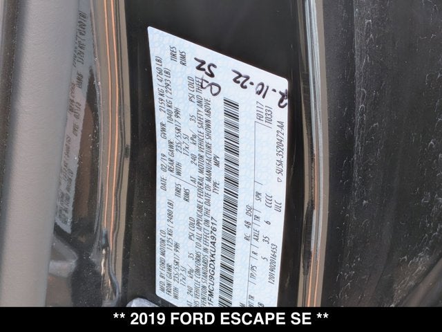 2019 Ford Escape SE