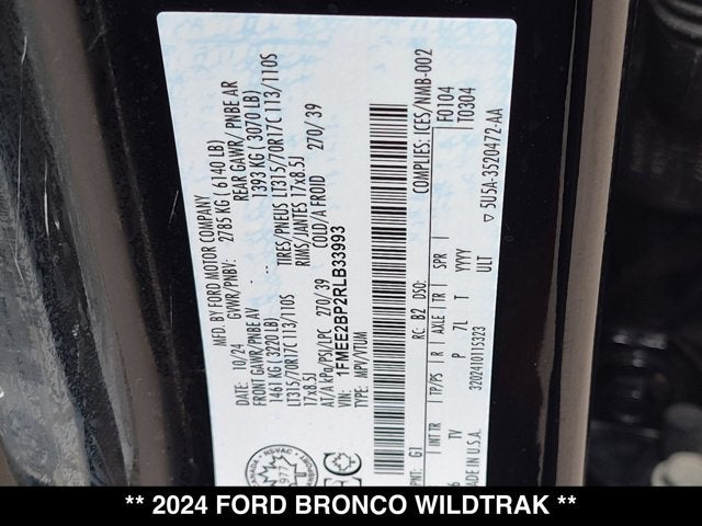 2024 Ford Bronco Wildtrak