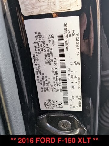 2016 Ford F-150 XLT
