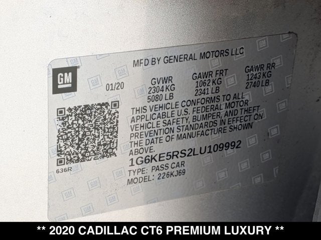 2020 Cadillac CT6 Premium Luxury
