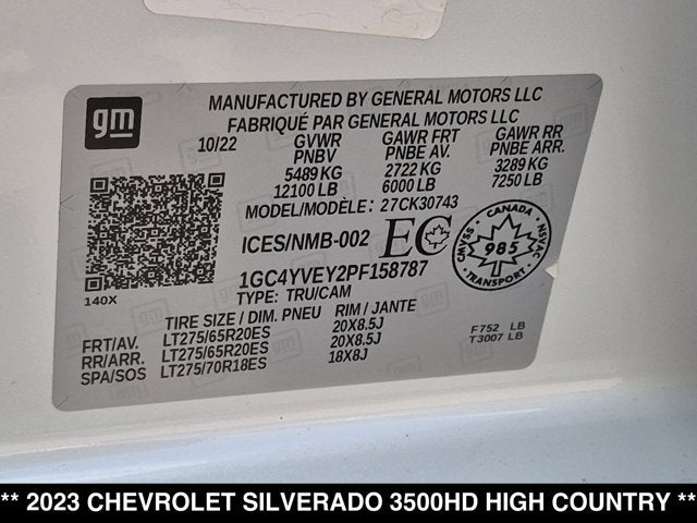 2023 Chevrolet Silverado 3500HD High Country