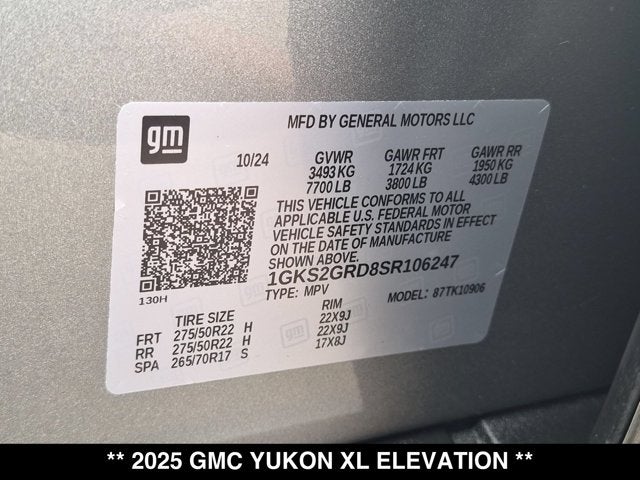 2025 GMC Yukon XL Elevation