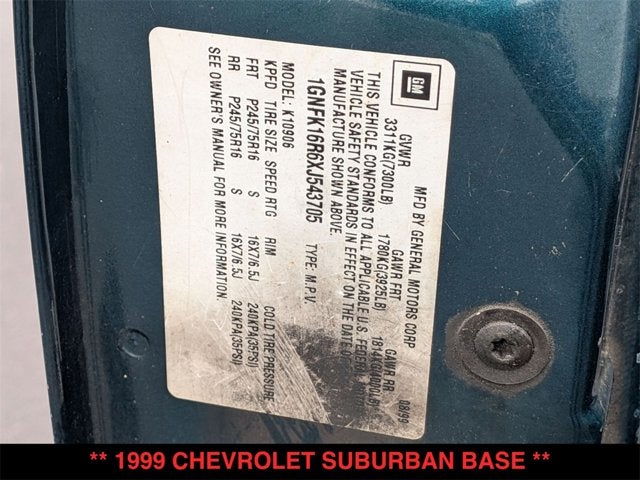 1999 Chevrolet Suburban Base