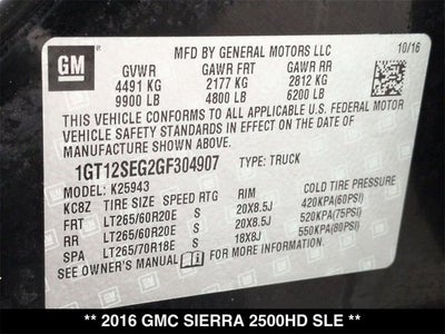 2016 GMC Sierra 2500HD SLE