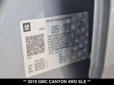 2019 GMC Canyon 4WD SLE