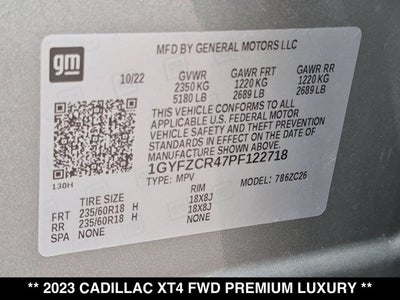2023 Cadillac XT4 FWD Premium Luxury