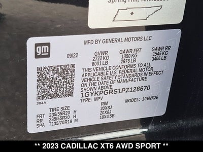 2023 Cadillac XT6 AWD Sport