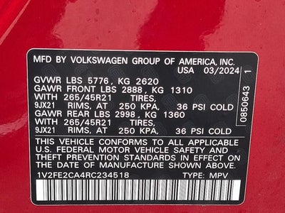 2024 Volkswagen Atlas Cross Sport 2.0T SEL Premium R-Line