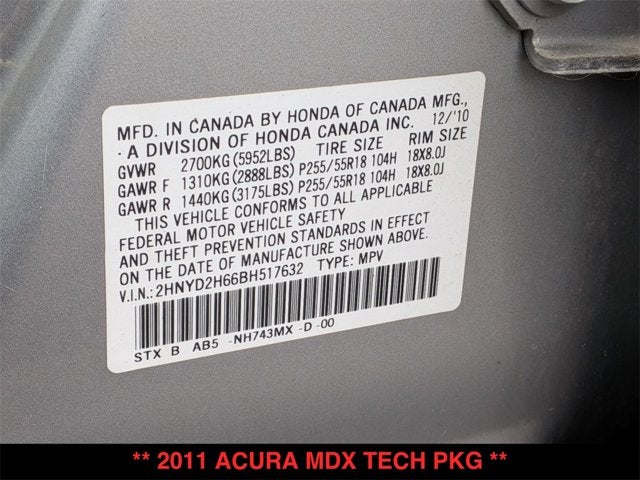 2011 Acura MDX Tech Pkg