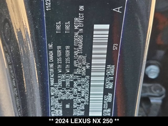 2024 Lexus NX 250 NX 250