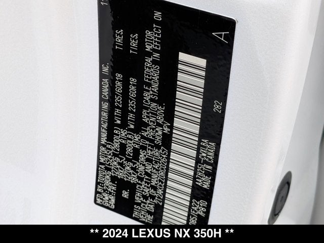 2024 Lexus NX 350h NX 350h