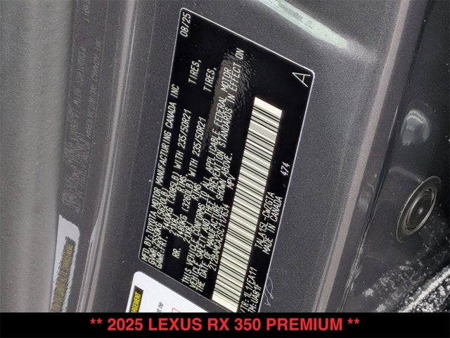2025 Lexus RX 350 RX 350 Premium
