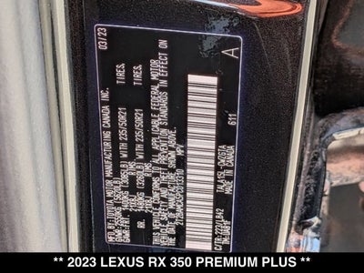 2023 Lexus RX 350 350 Premium Plus