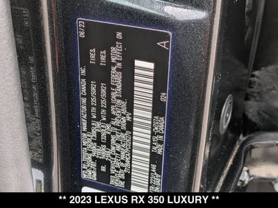 2023 Lexus RX 350 RX 350 Luxury