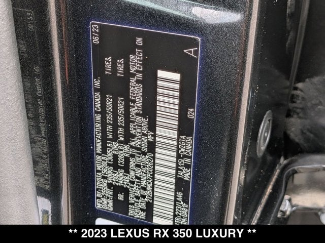 2023 Lexus RX 350 RX 350 Luxury