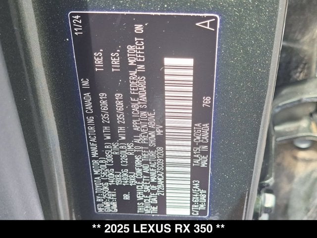 2025 Lexus RX 350 RX 350