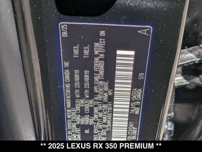 2025 Lexus RX 350 RX 350 Premium