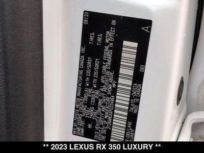 2023 Lexus RX 350 RX 350 Luxury