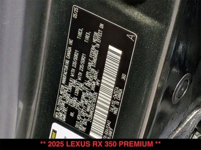2025 Lexus RX 350 RX 350 Premium