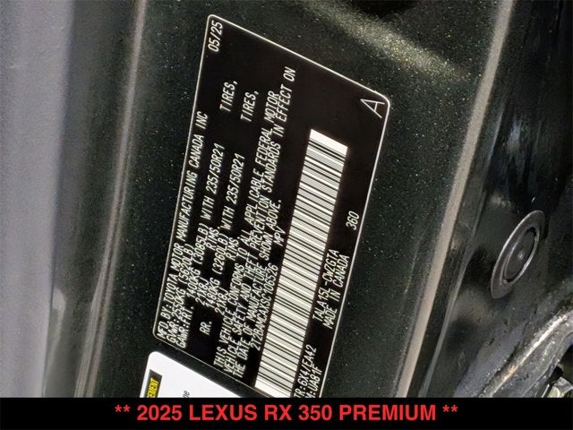 2025 Lexus RX 350 RX 350 Premium