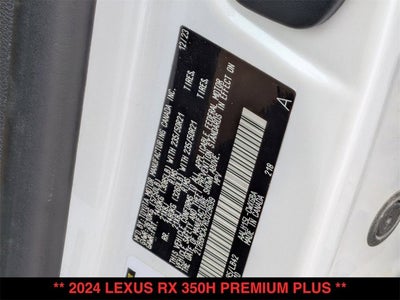 2024 Lexus RX 350h 350h Premium Plus