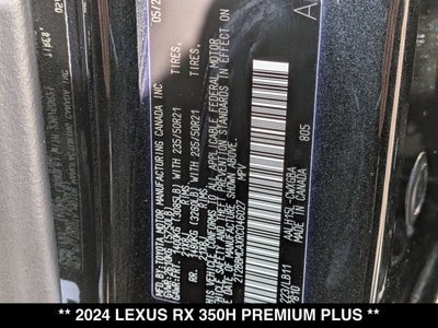 2024 Lexus RX 350h 350h Premium Plus