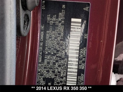 2014 Lexus RX 350 350