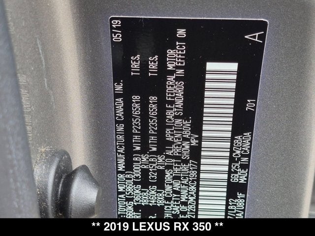 2019 Lexus RX 350 RX 350