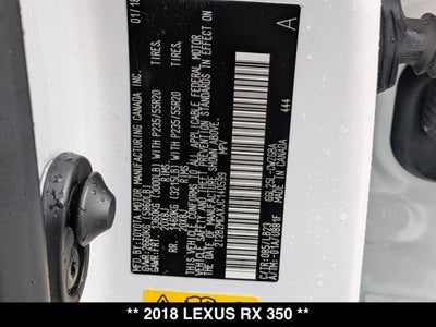 2018 Lexus RX 350 RX 350