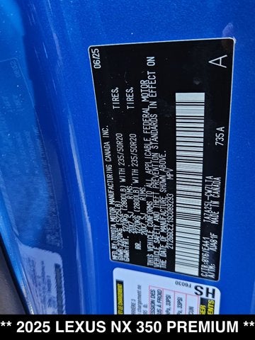 2025 Lexus NX 350 NX 350 Premium