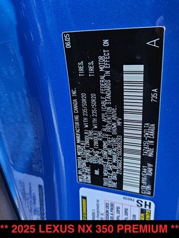 2025 Lexus NX 350 NX 350 Premium