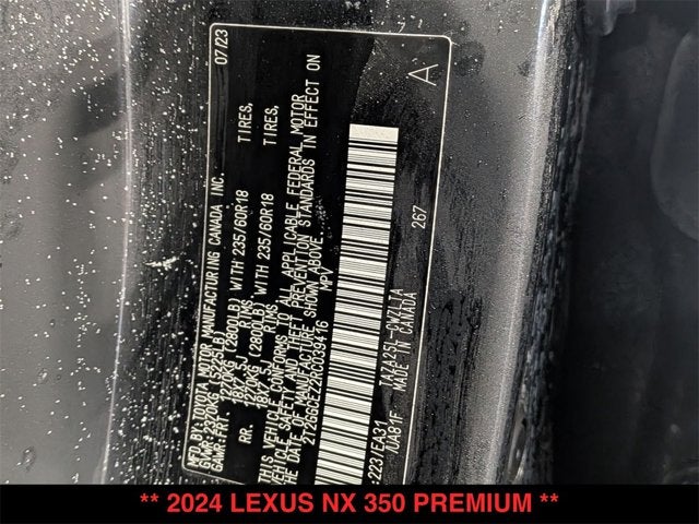 2024 Lexus NX 350 NX 350 Premium