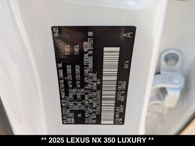 2025 Lexus NX 350 NX 350 Luxury