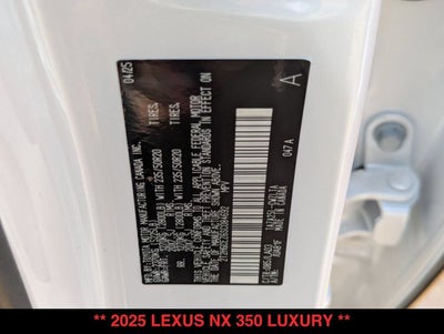 2025 Lexus NX 350 NX 350 Luxury