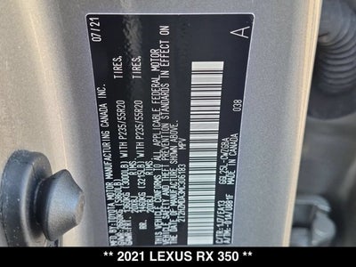 2021 Lexus RX 350 RX 350