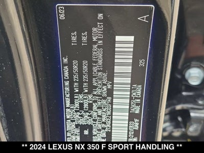 2024 Lexus NX 350 NX 350 F SPORT Handling