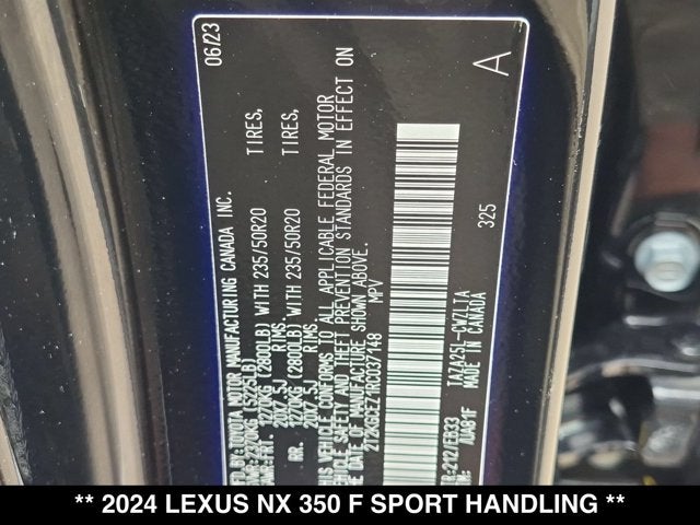 2024 Lexus NX 350 NX 350 F SPORT Handling
