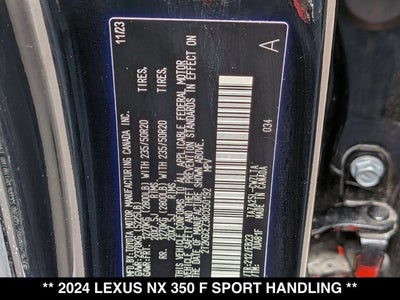2024 Lexus NX 350 NX 350 F SPORT Handling