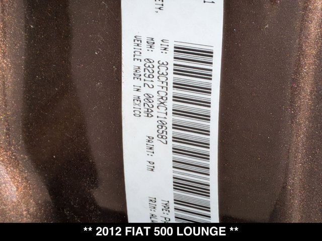 2012 FIAT 500 Lounge