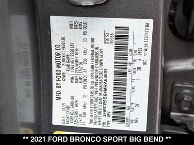 2021 Ford Bronco Sport Big Bend