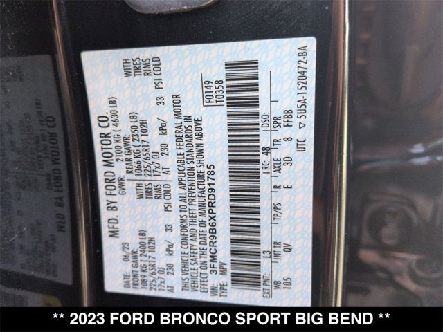 2023 Ford Bronco Sport Big Bend