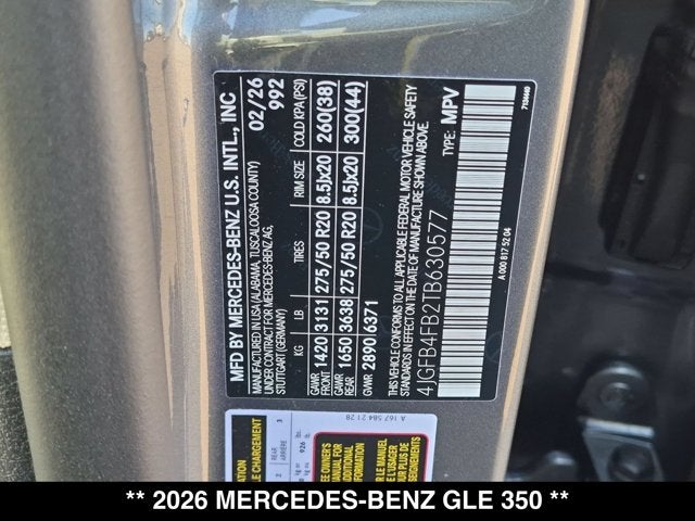 2026 Mercedes-Benz GLE 350 GLE 350