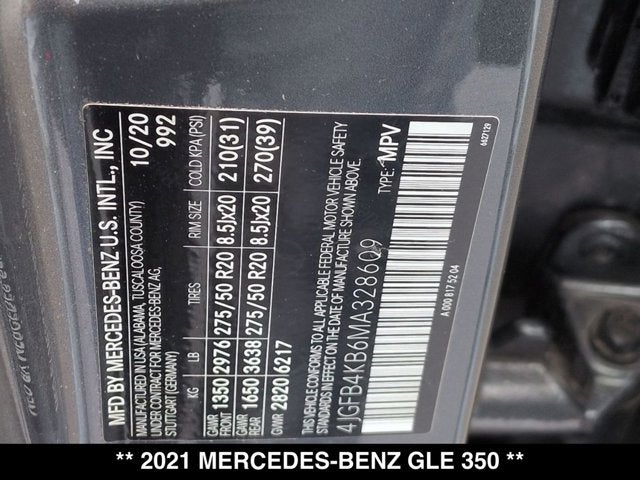 2021 Mercedes-Benz GLE 350 GLE 350