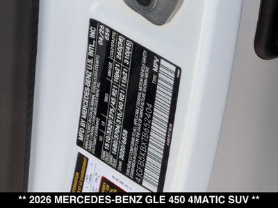 2026 Mercedes-Benz GLE GLE 450 4MATIC® SUV